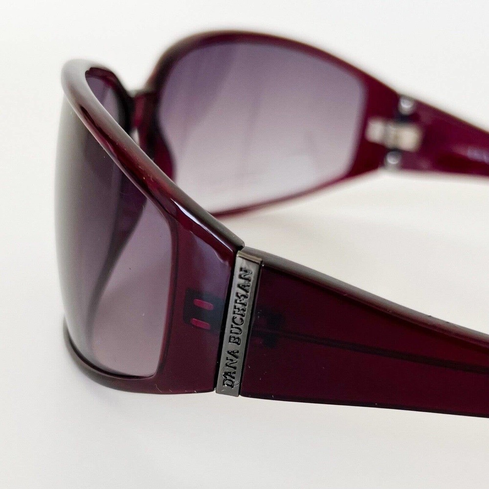 Dana Buchman RLEYPU00 Dark Purple/Gray New Geometric Wrap Women's Sunglasses - Picture 4 of 8